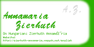 annamaria zierhuth business card